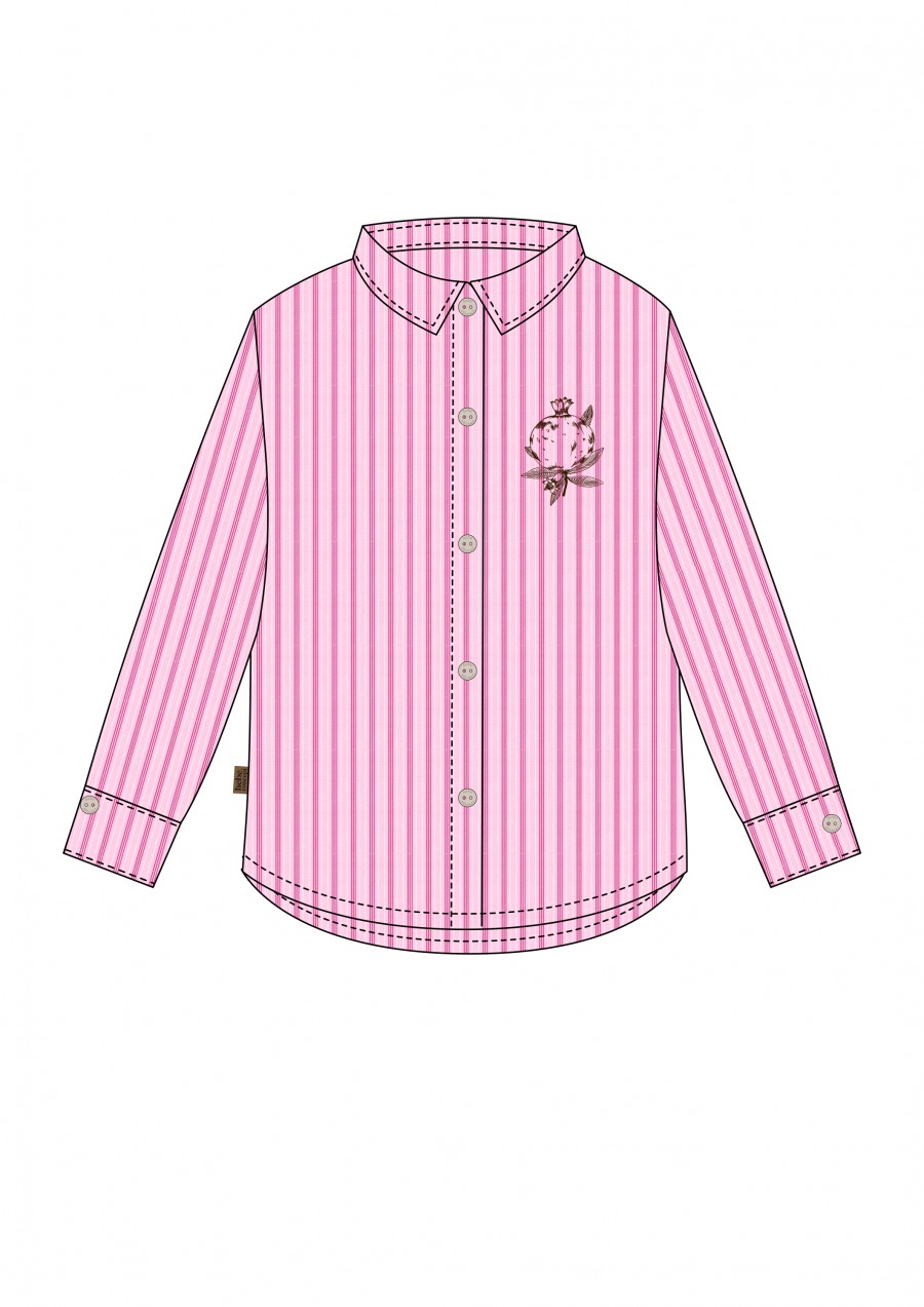 Shirt with pink stripes for female KLA24042