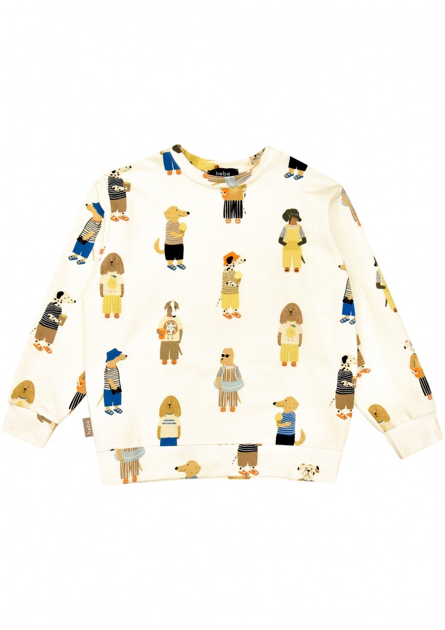 Warm sweater with dogs print for adult SS23020