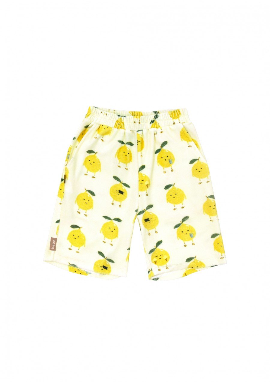 Shorts terry loop with lemons print for adult SS23271