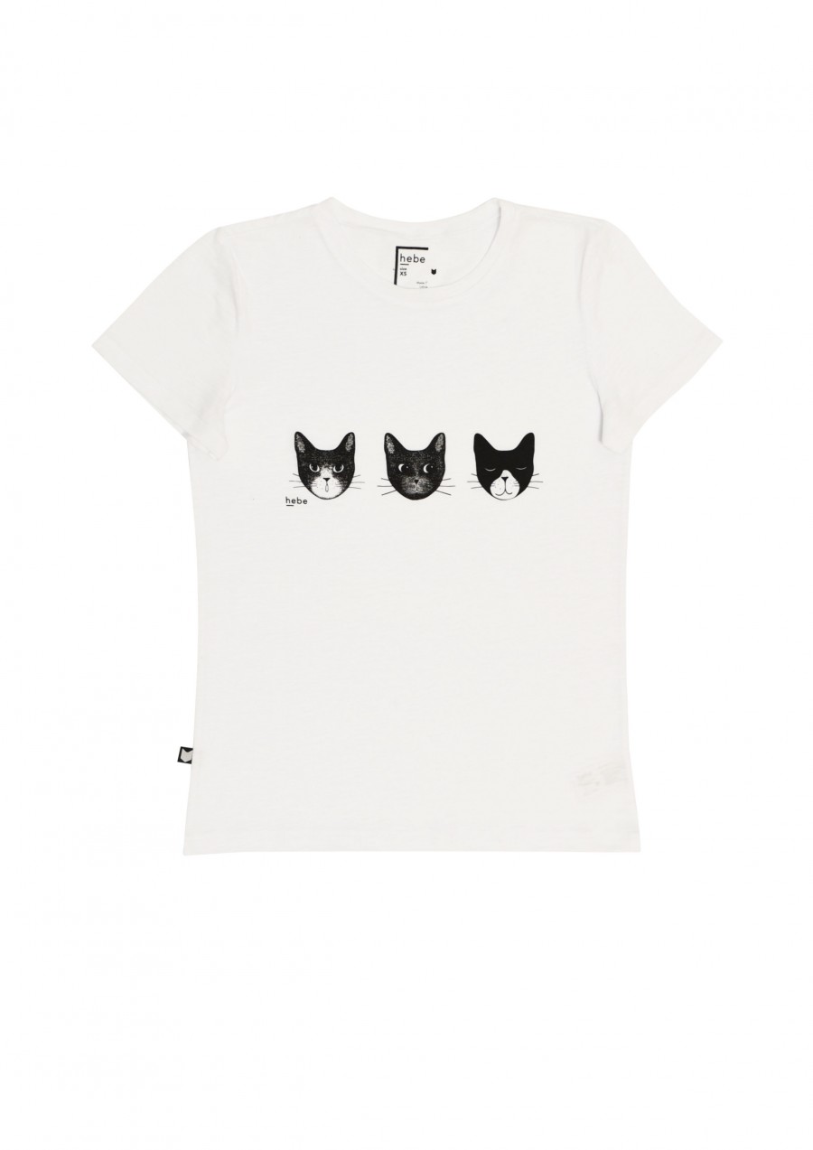 Top white with cats FW18221