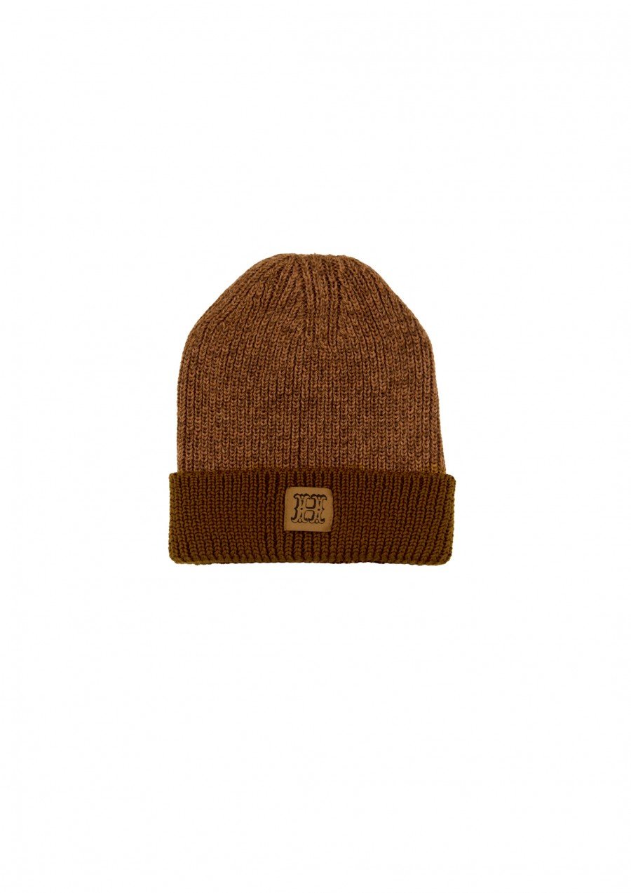 Hat brown merino wool FW23051