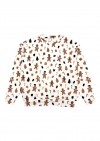 Warm sweatshirt with gingerbread print for adult FW22412