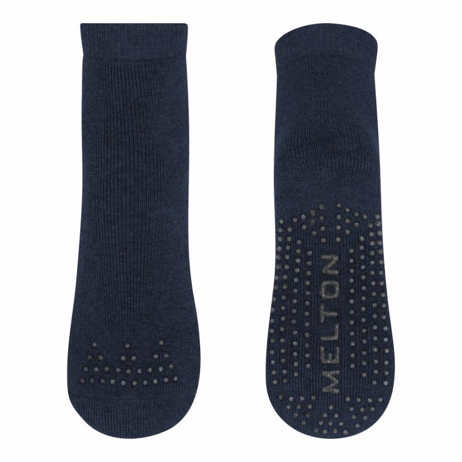 Cotton socks anti-slip, navy 21008-1-281