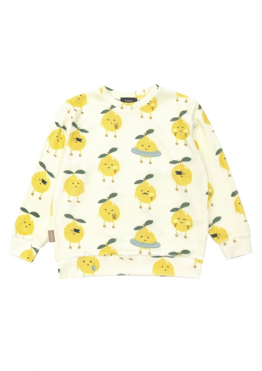 Sweater terry loop with lemons print SS23269