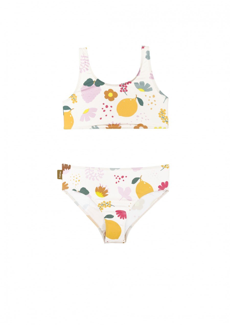 Swimsuit with floral and fruit print SS23258