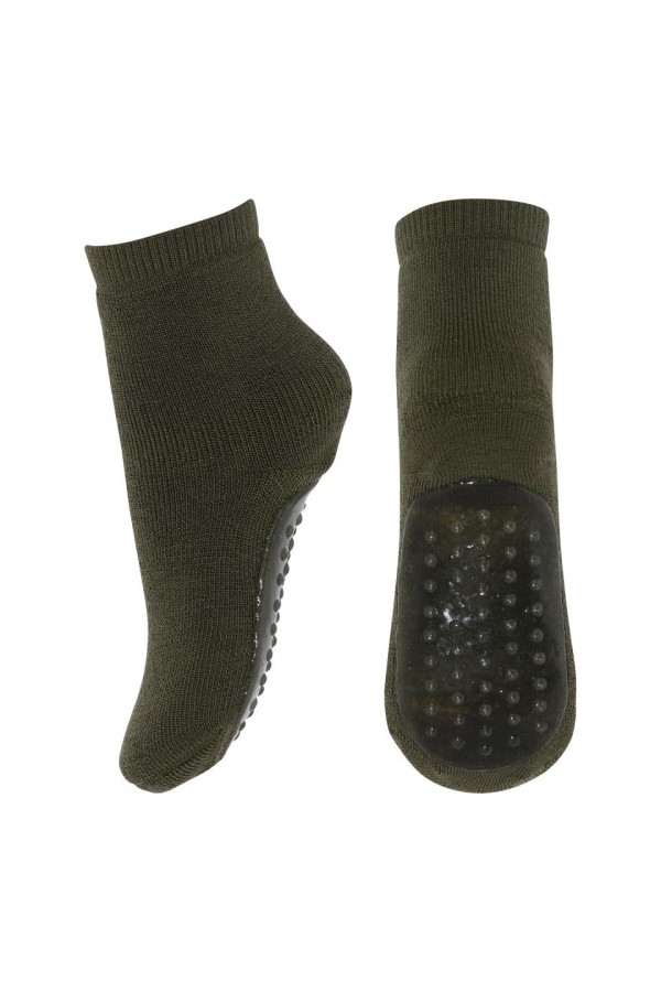 Wool socks anti-slip Ivy Green 795103007