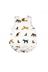 Romper off-white with dog print