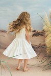 Dress white linen with starps SS22193