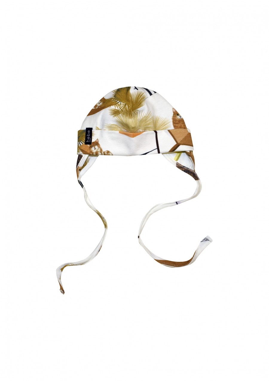 Hat with ears and white animal print SS21203