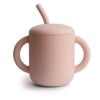 Mushie Silicone Training Cup + Straw - Blush 2470019