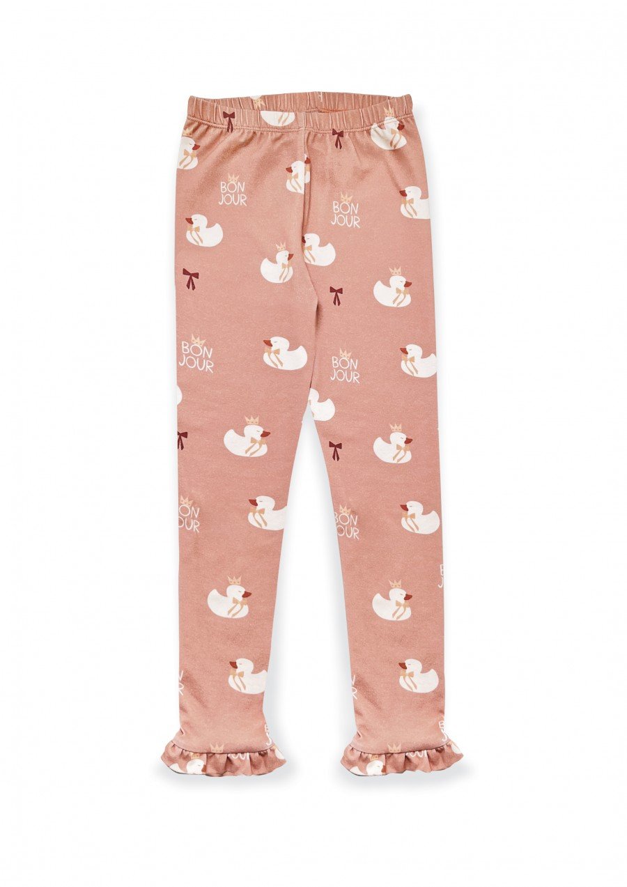 Leggings with all-over duck prin 0138_F25154 Leggings with all-over duck prin 0138_F25154