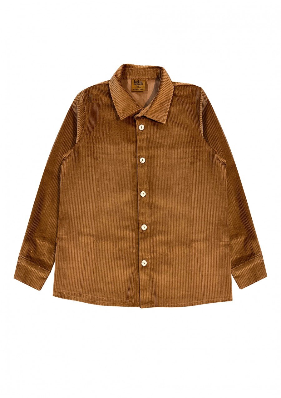 Shirt brown corduroy FW24240