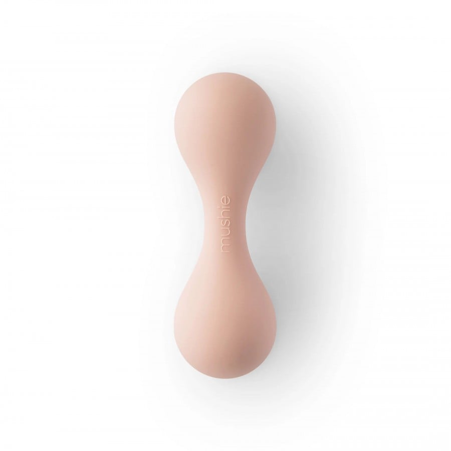 Mushie Silicone Baby Rattle Toy - Blush 101056