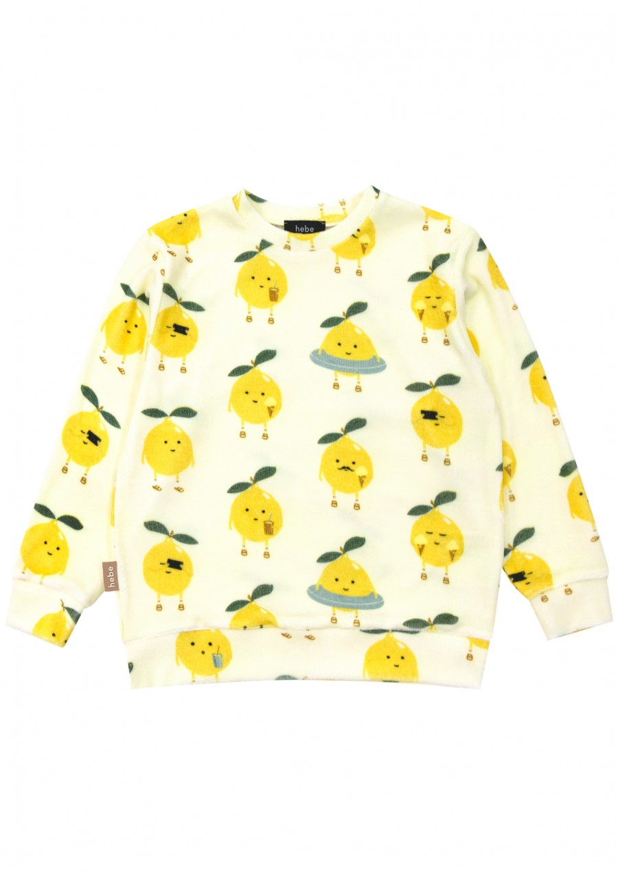 Sweater terry loop with lemons print for adult SS23272