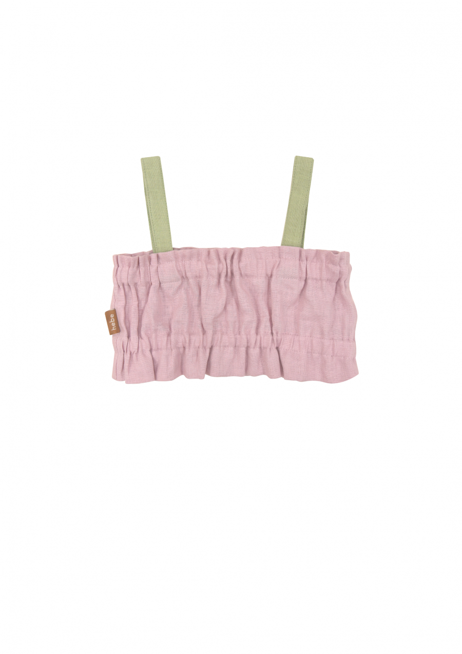 Top lilac linen with green straps SS23202L