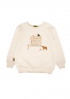 Sweatshirt beige with circus family print FW23125L