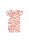 Short romper with pink cloud print SS21107