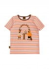 Top off-white with red stripes and Explorers print SS24425