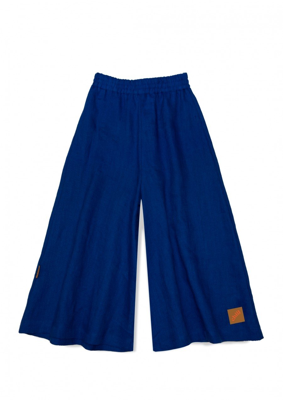 Culottes linen dark blue SS24257