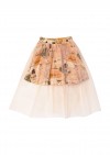 Skirt with tulle, Parisian home print FW21381
