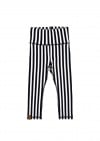 Leggings with high waist and black and white stripes FW23067