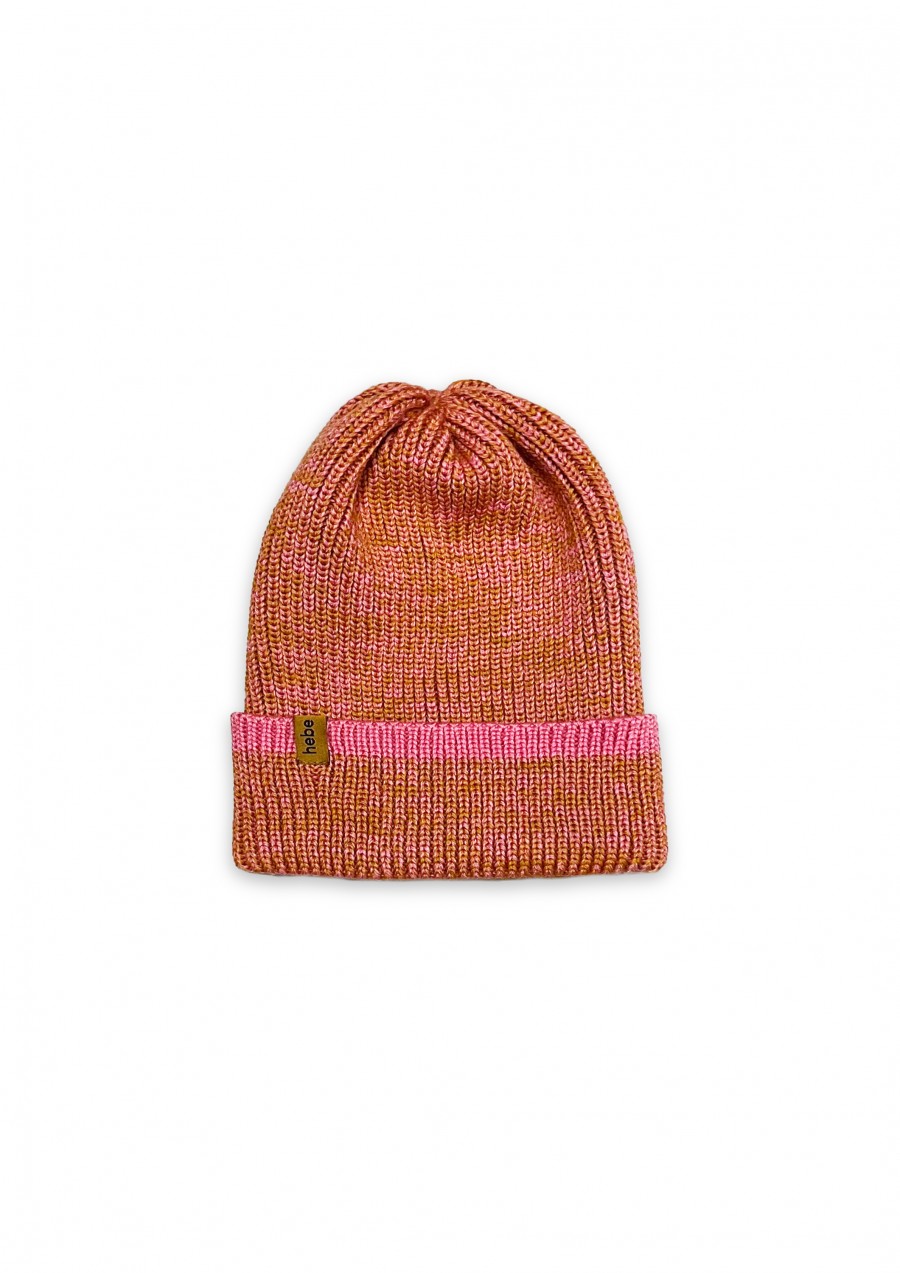 Hat merino wool pink FW25150