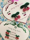 Hair pin mini cherry, 4pcs KS103215