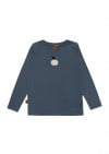 Baby top midnight blue long sleeves with apple print AY24212