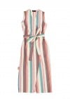 Wrap dress with summer stripes for female SS23323