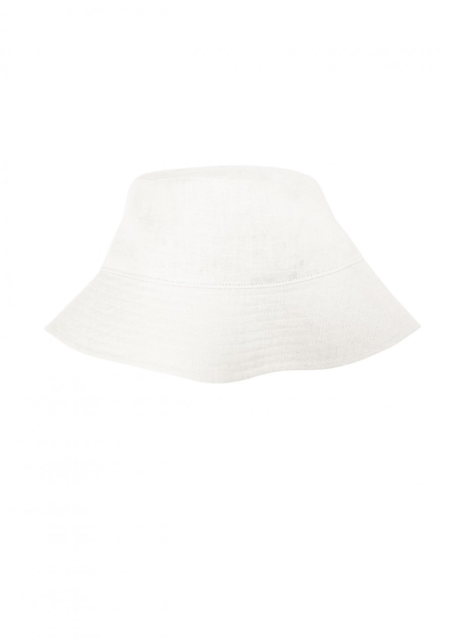 Hat white linen SS19099
