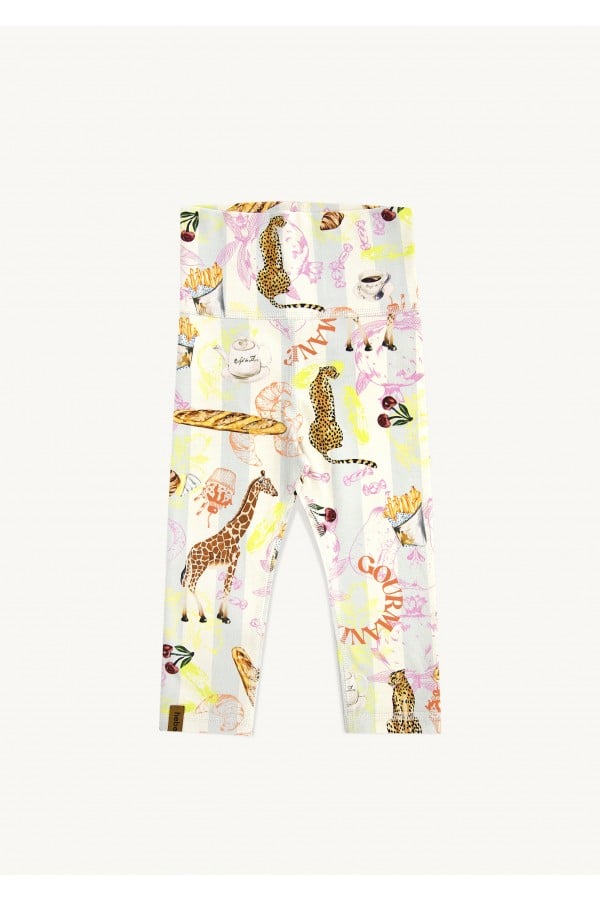 Leggings with high waist and allover giraffe print KLA24017