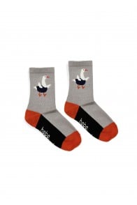 Socks grey with goose