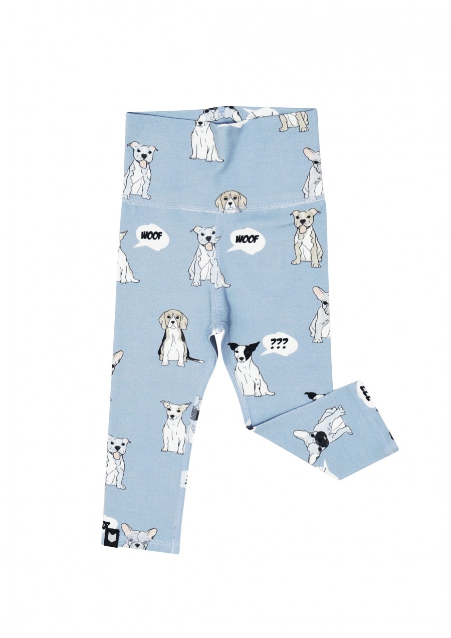 Leggings blue with high waist and dog print SS19036