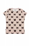 Female top pink with cats FW18195