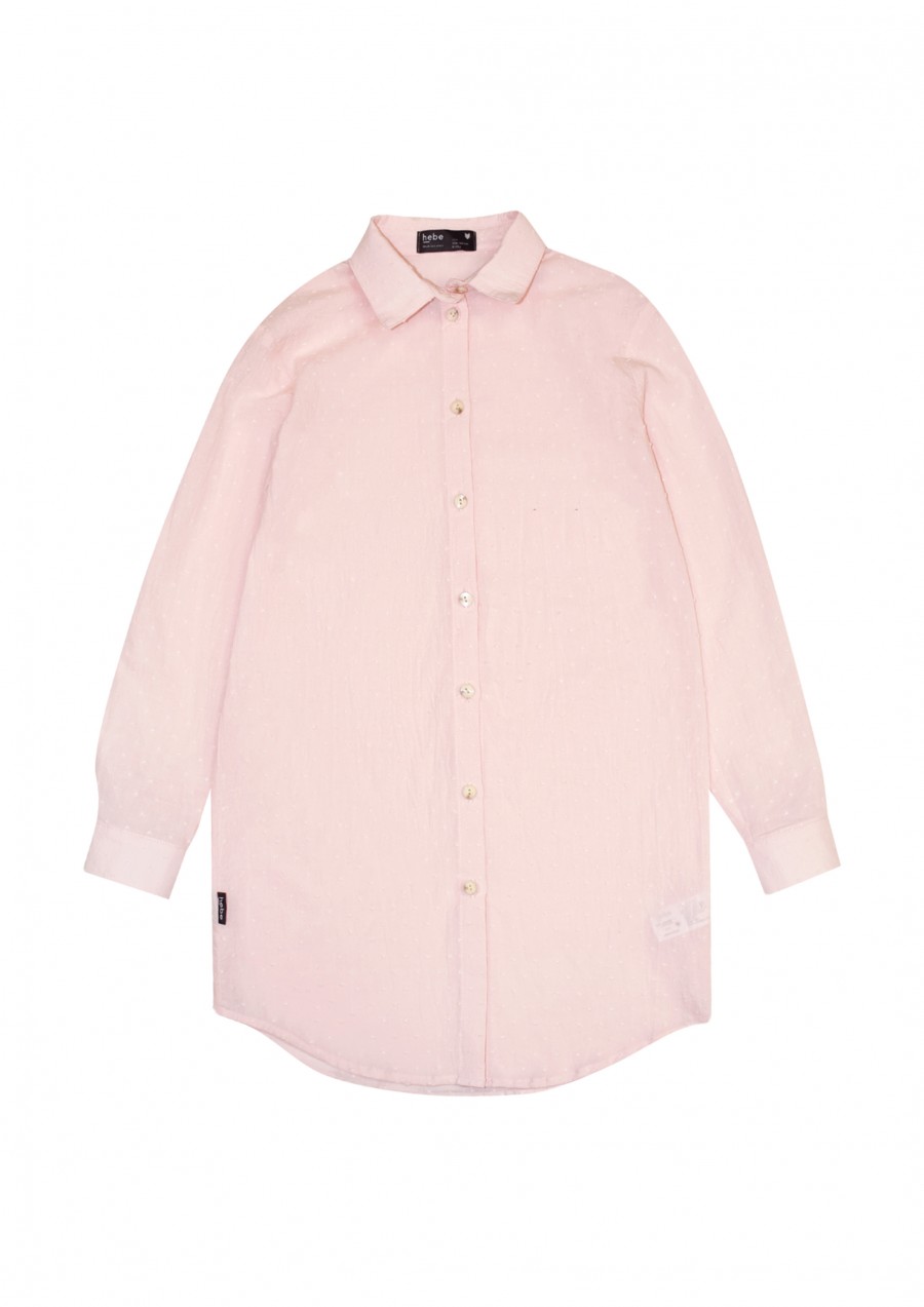 Shirt dress dotted pink SS21148
