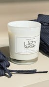 Lazy Monday soy wax candle in white glass LM044