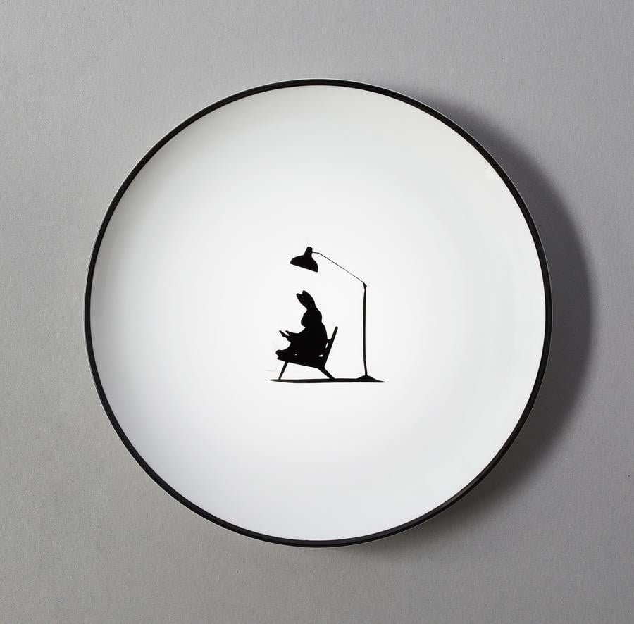 Plate "Reading Rabbit onesize HAM076