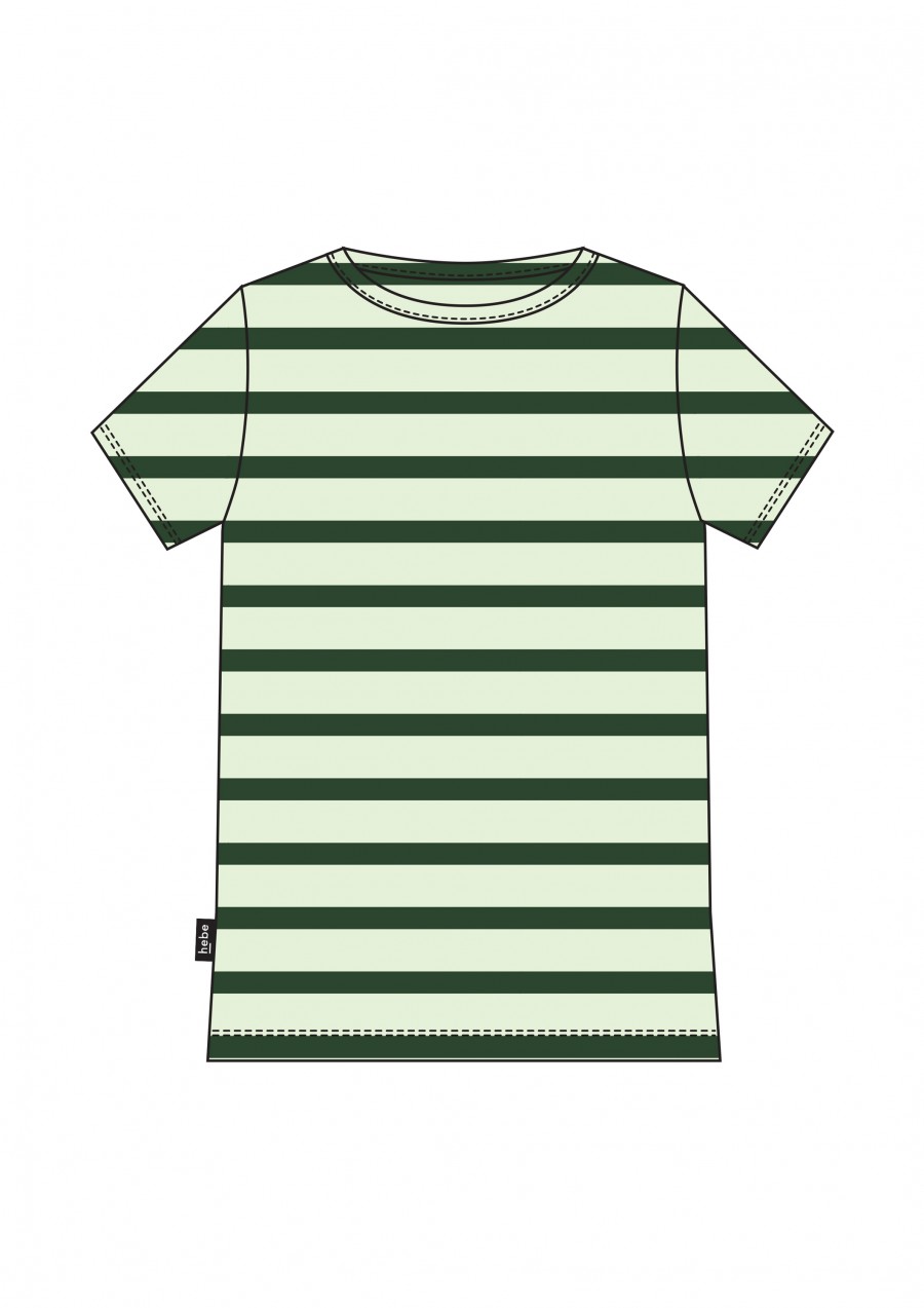 Top striped green for female SS21065