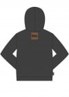 Hoodie warm dark grey with label on back unisex SS24356