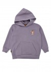 Hoodie violet with embroidery warm SS24315L