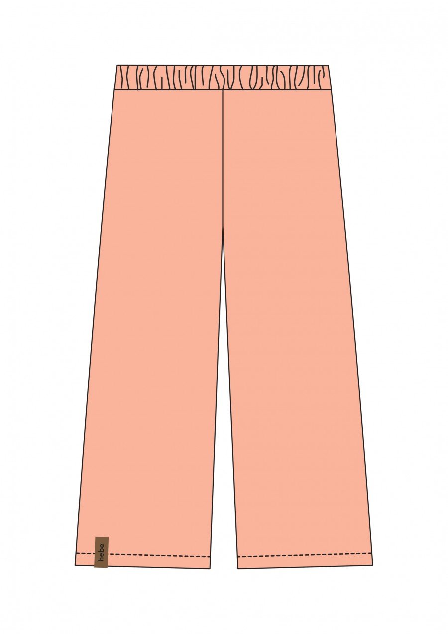 Wide pants linen pink SS24362