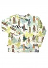 Warm sweater with animal and palm print SS20049L