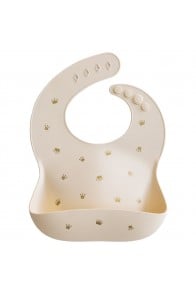 Mushie Silicone Bib - Crowns