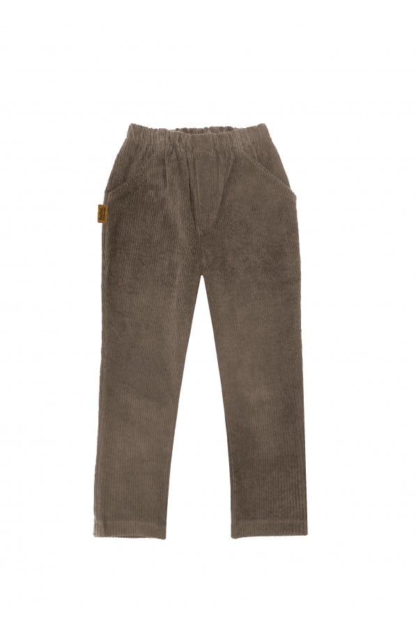 Pants with pockets taupe corduroy 0113_F25051
