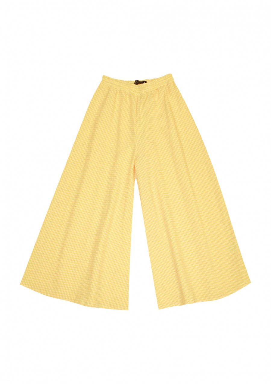 Culottes yellow checkered SS21274