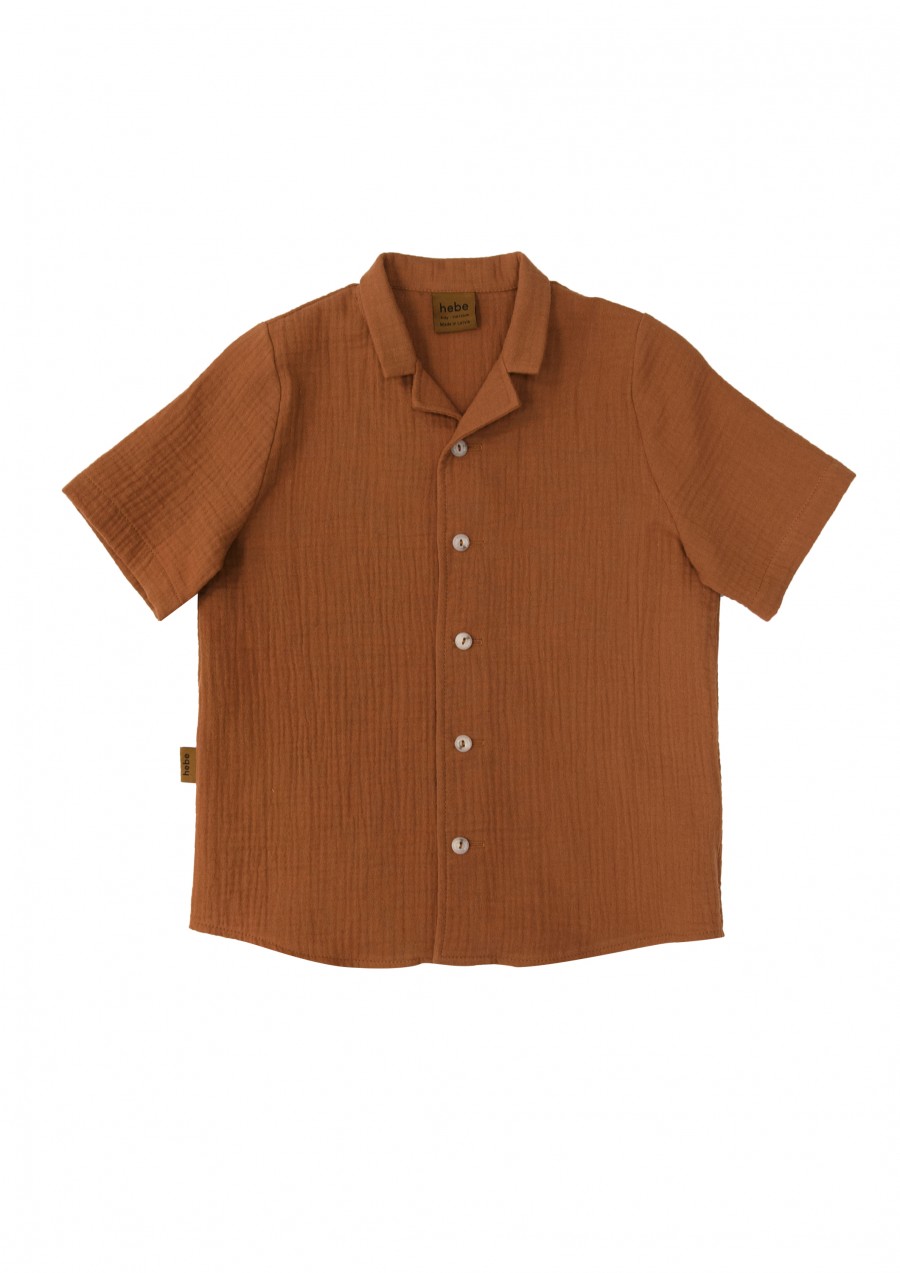 Shirt brown muslin SS24209L