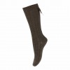 ANNIE knee socks bow Brown Melange 690220351