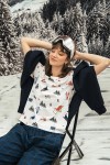 Top with Winter Days print for female WINTER2317