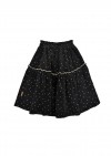 Skirt black corduroy with dots FW23287L