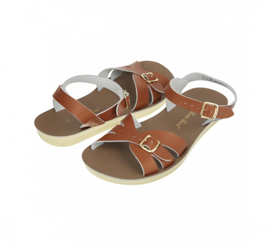 Salt-Water Boardwalk tan sandals, adults 1905A